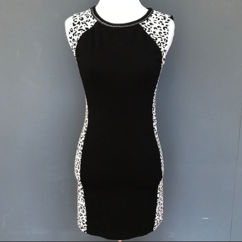 H&M | Black Leopard Print Dress